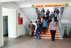 Учебная тревога в школе п. Пивань