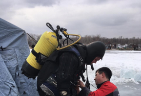 Краевые сборы водолазов-спасателей