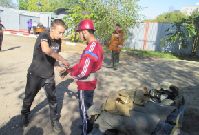 Соревнования юных пожарных